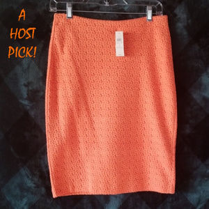 Ann Taylor Orange Floral Skirt  NWT